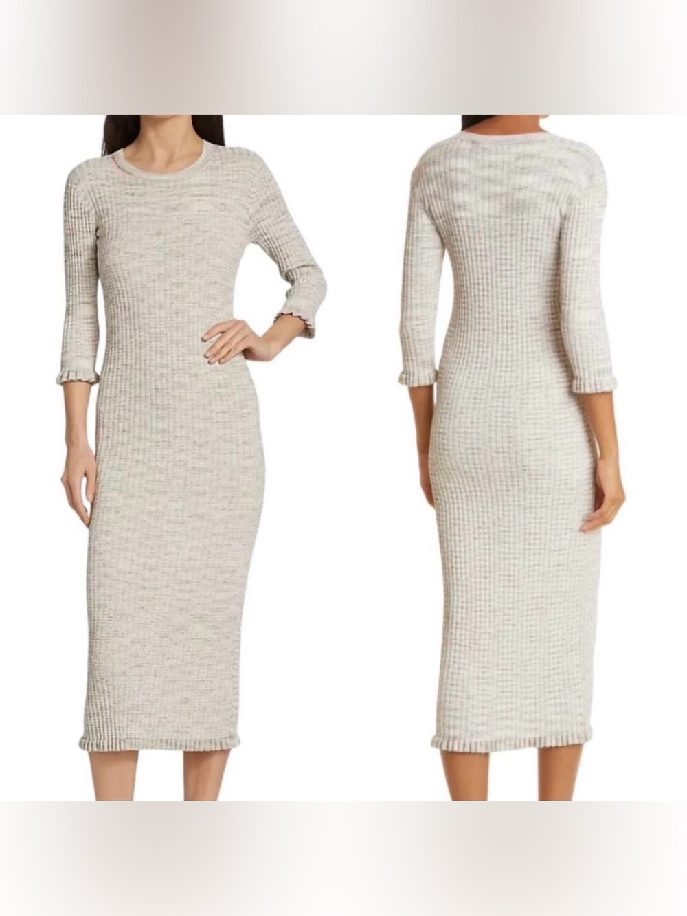 Veronica Beard Richie stretch ribbed midi dress old money classic size small - Picture 1 of 12